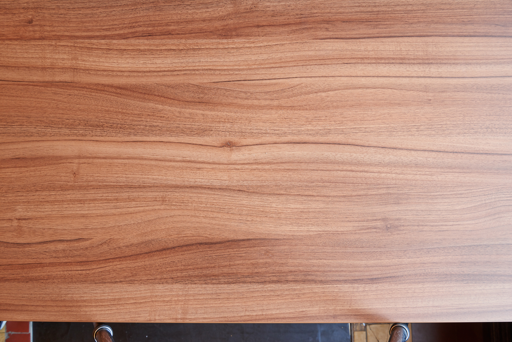 Wooden textured table view from above